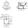 Ideal Standard i.life A T472001 Биде напольное пристенное, с отверстием под смеситель, с отверстием перелива, с крепежом TT0257919