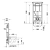 Duravit DuraSystem WD1013000000 Рама для установки подвесного унитаза 1148x500x155 мм, в сборе с бачком 9л, гигиенический смыв