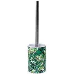 Fixsen Tropic FX-0882E-5 Туалетный ершик напольный, цвет: белый, зелёный фото
