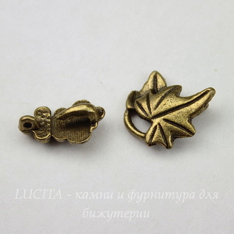 Замок - крючок из 2х частей "Виноград" 28 мм (цвет - античная бронза)