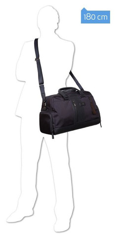 Сумка дорожная Piquadro Brief BV4447BR/N, чёрный, кожа натуральная/ткань