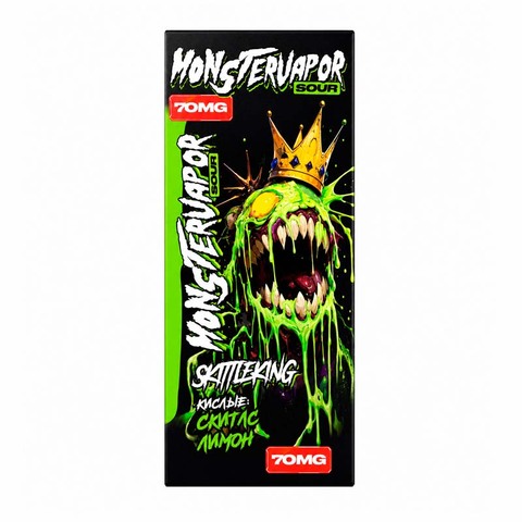 Жидкость MONSTERVAPOR SOUR Salt 2% ULTRA 70mg 30 ml - Скитлс Лимон
