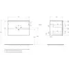 BelBagno KRAFT-750-2C-SO-AO База под раковину подвесная с фрезерованными ручками по всей длине фасада с двумя выкатн. ящ., Голубой Мат. 750x455x500