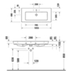 Duravit White Tulip 23631000001 Раковина накладная 1050х490 мм,с переливом, с 1 отв. под смеситель, с WonderGliss, цвет: белый