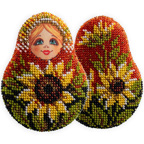 Матрешка с подсолнухами