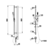 Gessi Ingranaggio 63582#031 Штанга в комплекте с душевой лейкой, шланг 1,50 м и вывод воды, цвет: хром