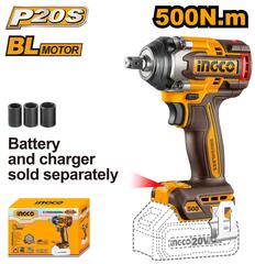 Аккумуляторный гайковерт BL 20В 500Hm 1/2 без АКБ и ЗУ SUPER INGCO CIWLI20501 INDUSTRIAL