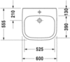 Duravit D-Code 23136000702 Раковина медицинская