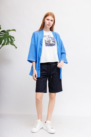 Marc Cain Sports Футболка хлопковая с котом в очках. Эко-линейка ReThink Together