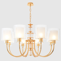 Подвесная люстра Crystal Lux ELENA SP8 GOLD