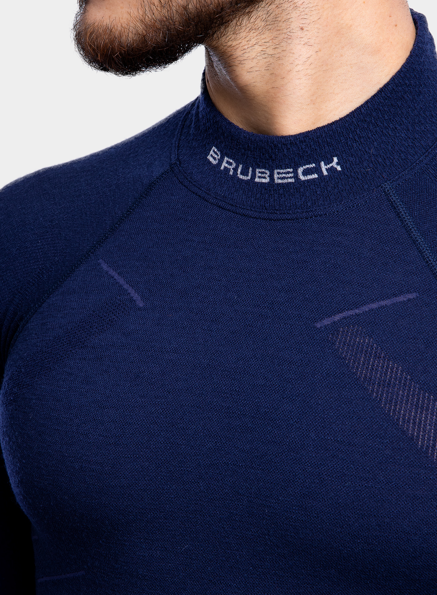 Термобелье Brubeck Wool Merino рубашка мужская синяя - 3