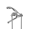Lemark LM0152C Смеситель универсальный с плоским изливом 32 см, двуручковый, поворотный переключатель, латунь/хром