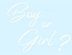 Наклейка на шар, Boy or Girl, , Белый, 18*22,5 см, 1 шт.