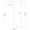 Abber Daheim AF8241W Смеситель напольный для раковины, цвет: белый матовый