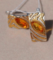 Парча( серьги из серебра)