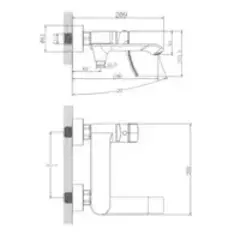 Смеситель для ванны HAIBA HB60553 хром