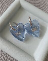 Серьги-конго MIU MIU с подвеской сердце