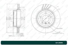 Диск тормозной вентилируемый G-brake  GR-20395