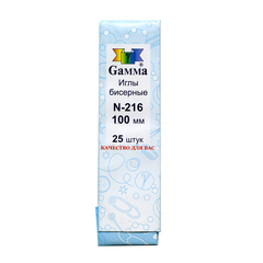 "Gamma" Иглы бисерные №100 сталь N-216 d 0.5 мм 25 шт