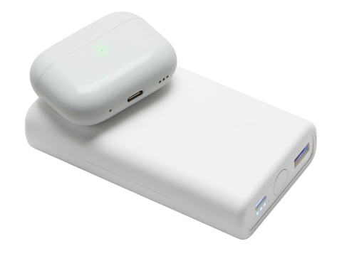 Внешний беспроводной аккумулятор 2-в-1 с функцией зарядки Apple Watch, QC/PD «AtomIQ», 10000 мАч