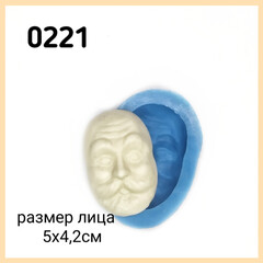 0221 Молд силиконовый. Голова. Дед Мороз