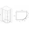 Abber AG01128M Душевой уголок, 120x80x195, цвет: хром