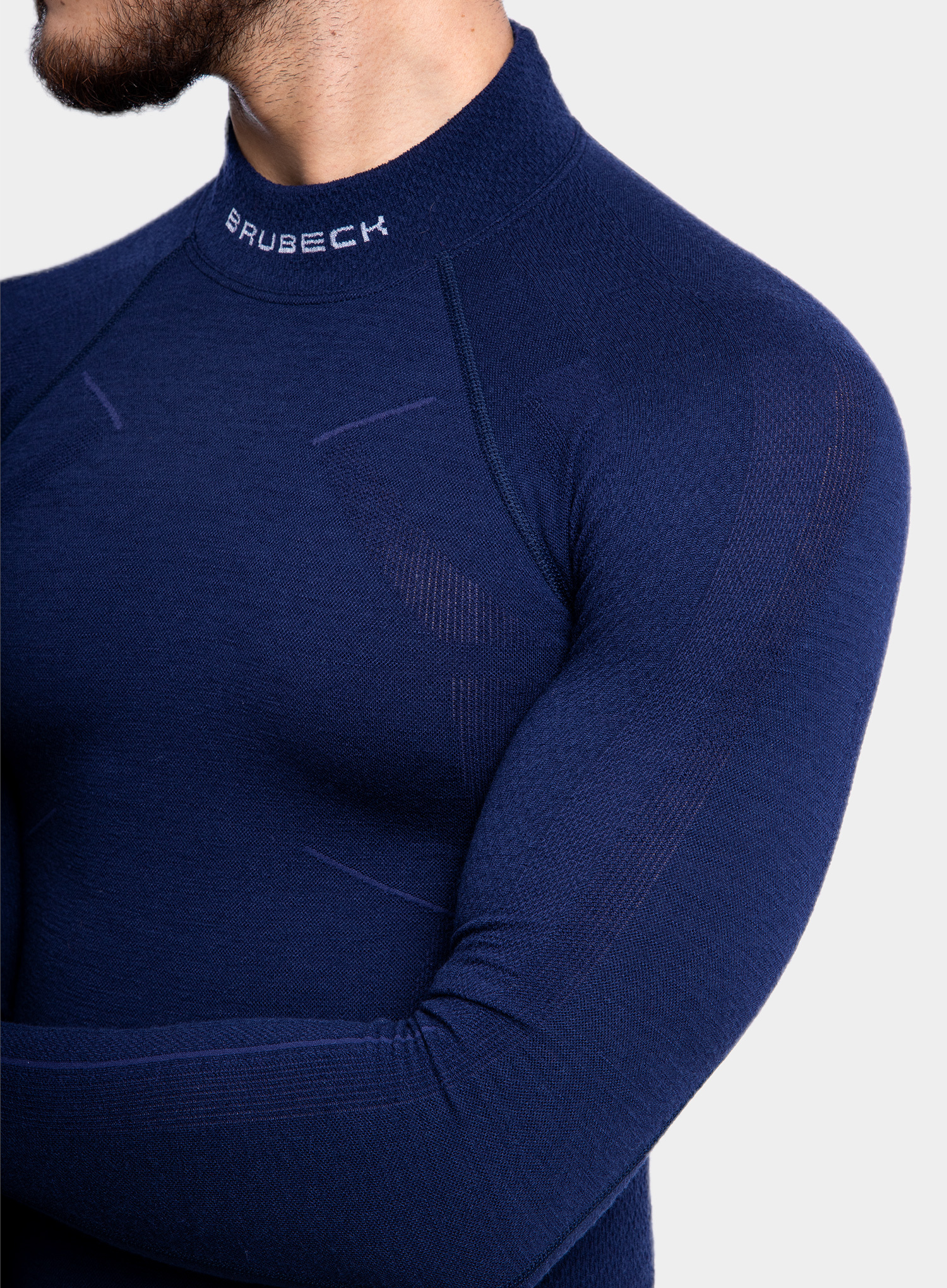 Термобелье Brubeck Wool Merino рубашка мужская синяя - 4