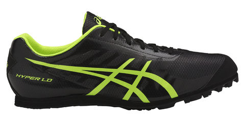 Asics Hyper Ld 5 легкоатлетические шиповки на длинные дистанции черные-зеленые