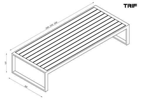 Bench OUTDOOR with lights