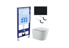 Aquatek Вега SET AQUATEK ВЕГА-012 4В1 Инсталляция с унитазом и клавишей, цвет: белый фото