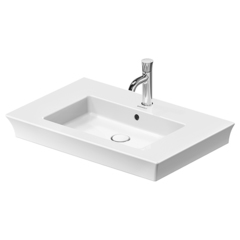 Duravit White Tulip 23637500001 Раковина накладная 750х490 мм,с переливом, с 1 отв. под смеситель, с WonderGliss, цвет: белый фото