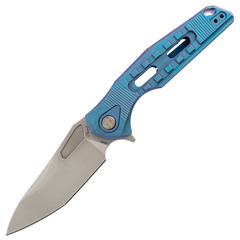 Фото Нож складной Thor 3 Rikeknife, сталь M390, рукоять титан, синий