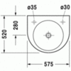 Duravit Architec 450580000 Раковина подвесная 58х52 см