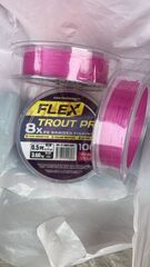 Плетёный шнур форелевый, Flex Trout Pro 8х100м (PINK) 0,3 РЕ (2.25кг)