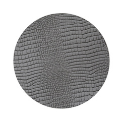 Подстановочная салфетка круглая 24 см LindDNA CROCO silver-black 98620