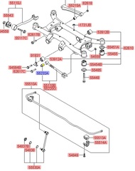 САЙЛЕНТБЛОК РЫЧАГА ЗАДНЕГО РАЗВАЛЬНОГО TUCSON JM (04-10), SPORTAGE KM (04-10) 4WD HS TECH, CAR-DEX (УСТ 2ШТ)