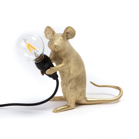 Фото: Настольная лампа Mouse Lamp Sitting GOLD USB - основной вид