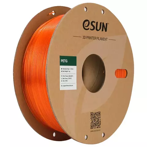 Катушка PETG-пластика ESUN 1.75 мм 1кг., оранжевая