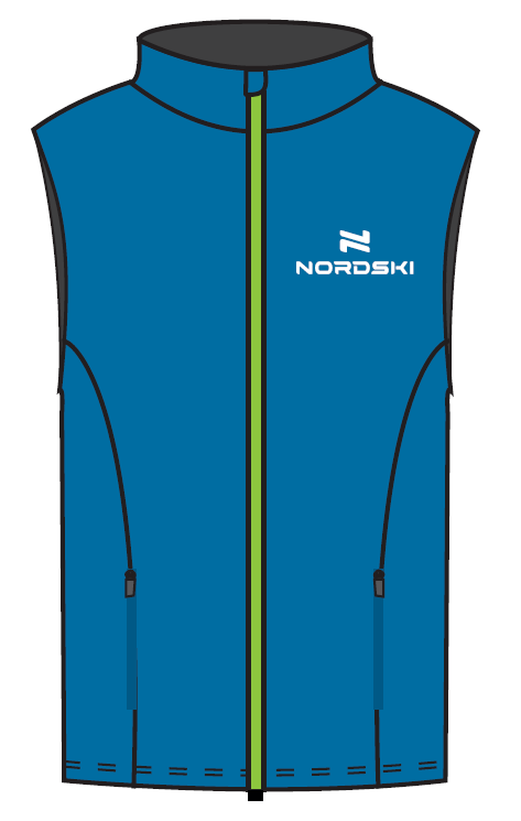 Nordski Kids Motion теплый жилет детский blue - 6