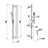 Gessi Ingranaggio 63584#031 Штанга в комплекте с душевой лейкой легкой очистки, шланг 1,50 м, цвет: хром