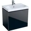Geberit Acanto 500.614.16.1 Тумба под раковину, 59.5x53.5x41.6см, черный / лакированный матовый, черный / глянцевое стекло