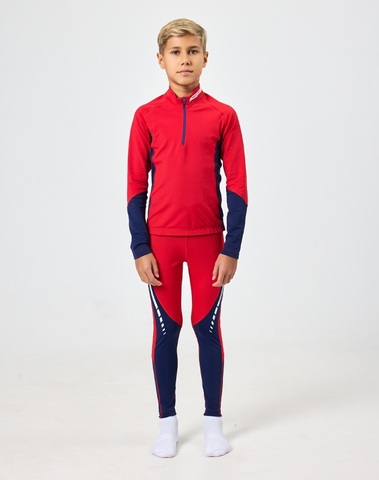 Детский гоночный комбинезон Nordski Jr Base red-dark blue