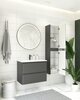 Aquanet 332504 Тумба с раковиной Эмбер 60 2 ящ. цв.черный матовый (раковина Urban) (332504)