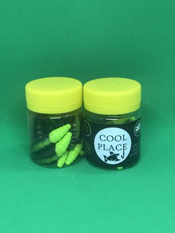 Форелевая силиконовая приманка COOL PLACE MAGGOT 1.6  цвет ЧЕРНО-ЗЕЛЕНЫЙ СЫР продажа от 2 шт.