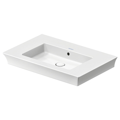 Duravit White Tulip 23637500601 Раковина накладная 750х490 мм,с переливом, без отв. под смеситель, с WonderGliss, цвет: белый фото