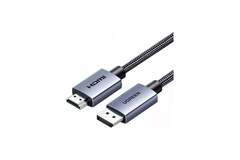 Кабель  UGREEN DP125 (35845) DP Male To HDMI Male Cable 4K@30Hz, 5м, черный/серый