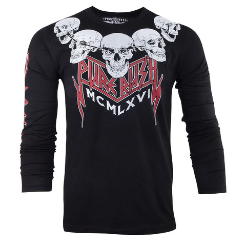 Футболка лонгслив ROCK TILL DEATH LONG SLEEVE Black Rush Couture