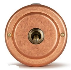 Переключатель (проходной) ретро тумблерный 1 кл. "Натуральная Медь" VINTAGE-BRASS 30302-7 / 1 Группа света, проходной