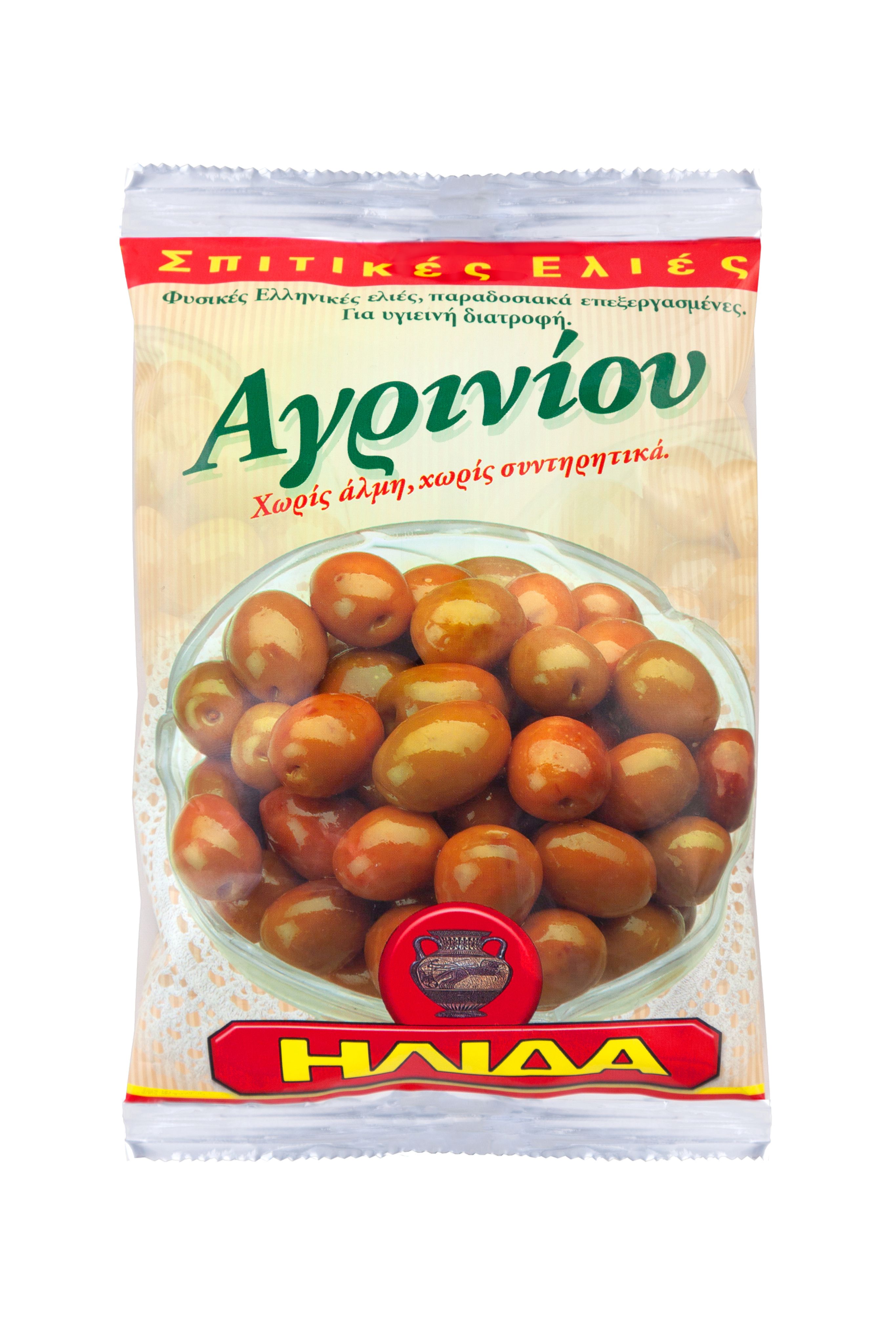 Оливки Агриниу с косточкой Ilida, 250 г
