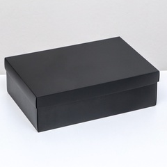 Коробка сборная одиночная Прямоугольник, Черный, 30*20*9 см, 1 шт.